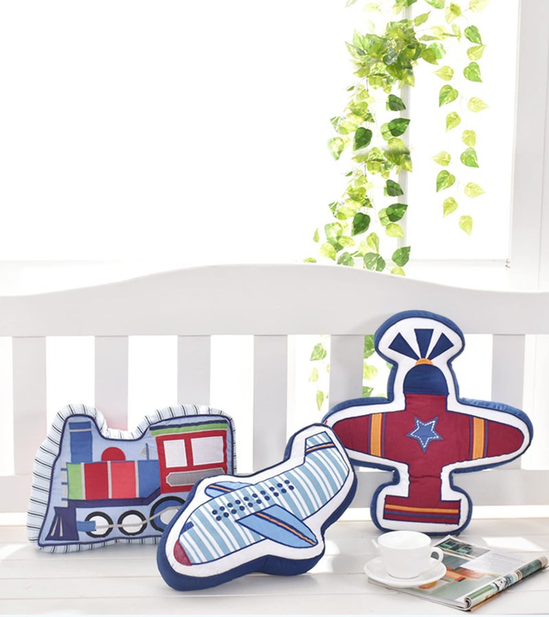 ABREEZE Airplane Shaped Pillow Decorative Pillows Bed Decor Little Girls Boys Toy Cute Room Decor & Plane Pillow for Bedroom Sofa Chair - Image 4